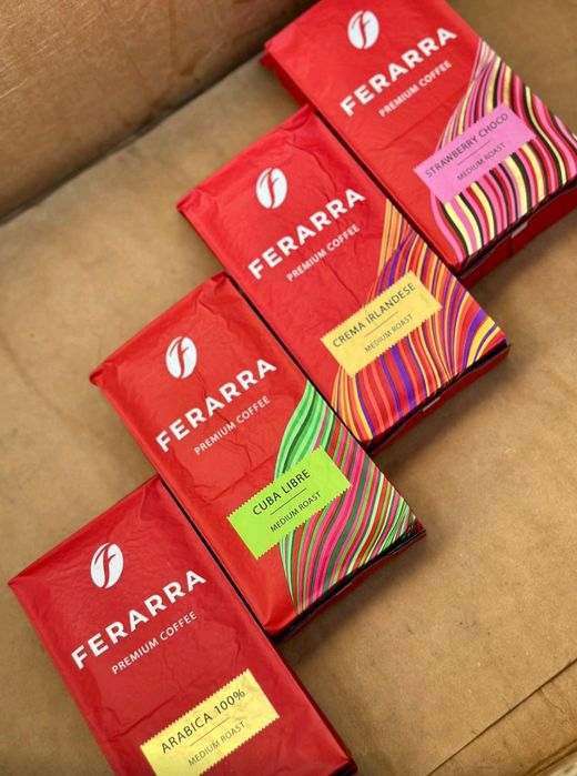 Ферара кава мелена і зернова в асортименті