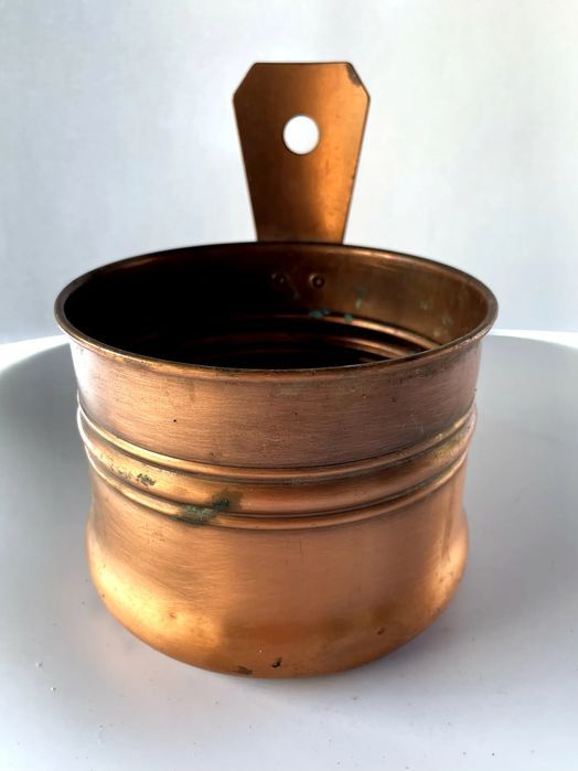Stary Miedziany Kubek / Czerpak | Rustykalna Dekoracja Kuchenna