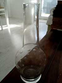 Stary szklany wazon z PRL-u