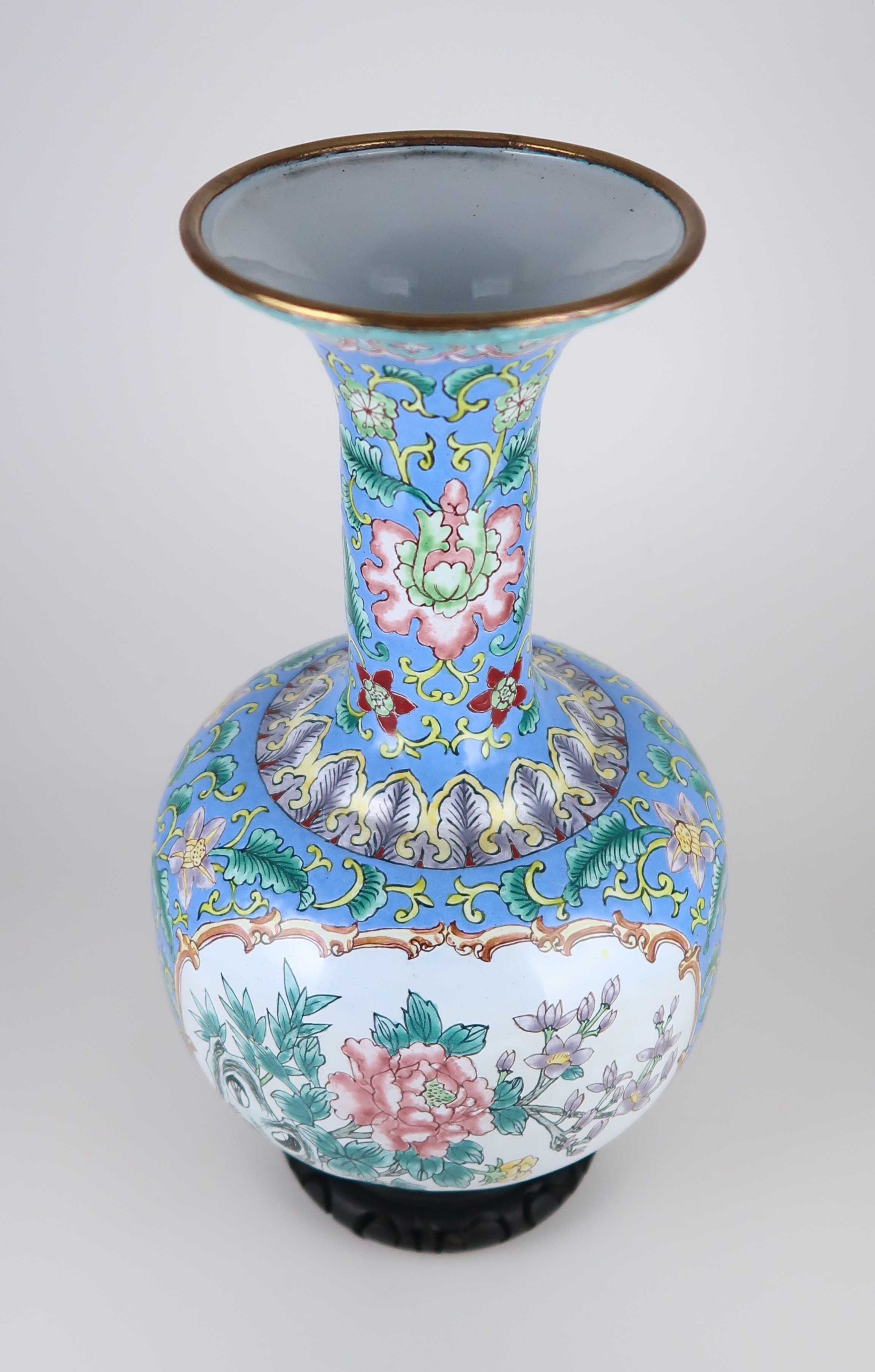 Jarra da China em esmalte de Cantão - 29 cm