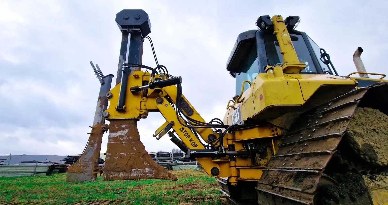 Wynajem Pługoukładacza Goliat Spycharka CATERPILLAR D6N LGP
