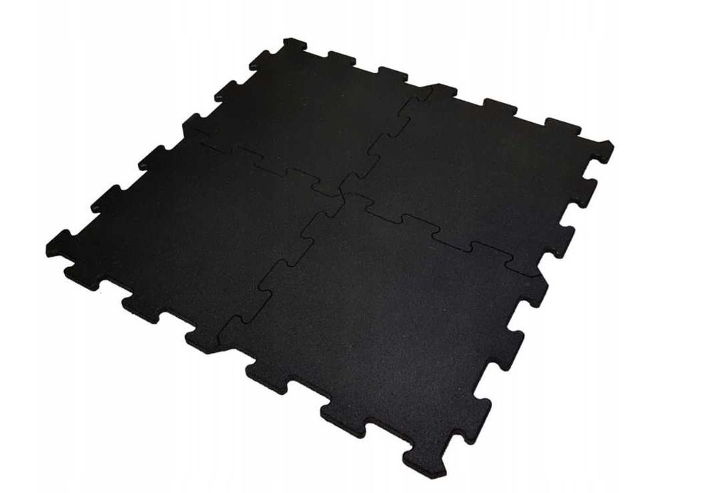 PUZZLE do siłowni 20 mm CZARNA MATA pod SPRZĘT 102x102cm 2 sztuki