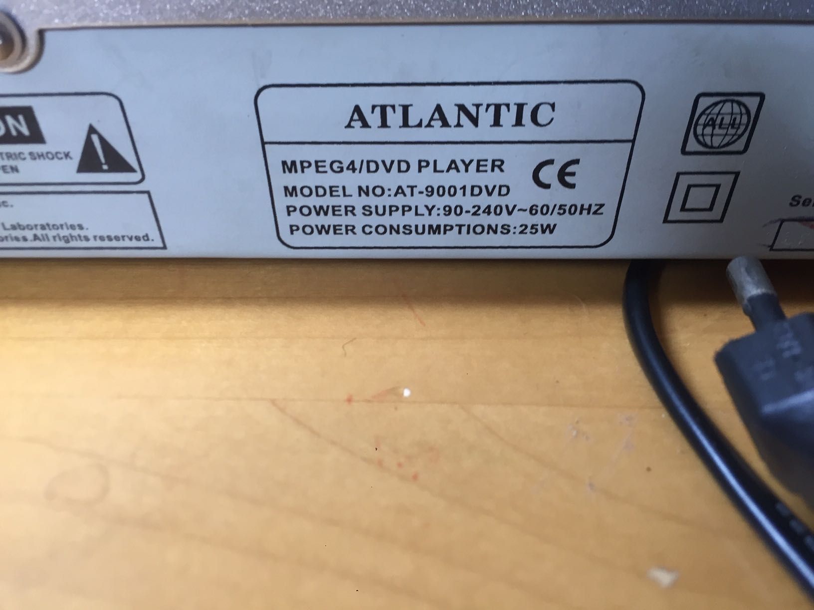 ДВД плейер (DVD player) Atlantic AT-9001DVD на запчасти