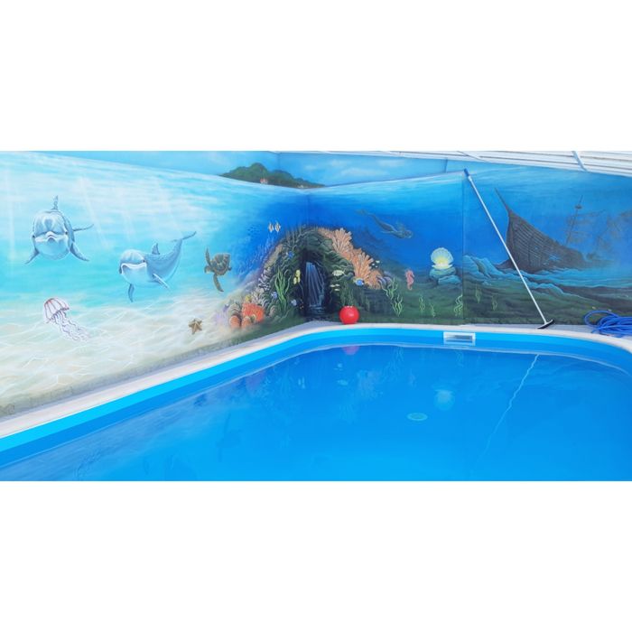 Pintura artística em parede.