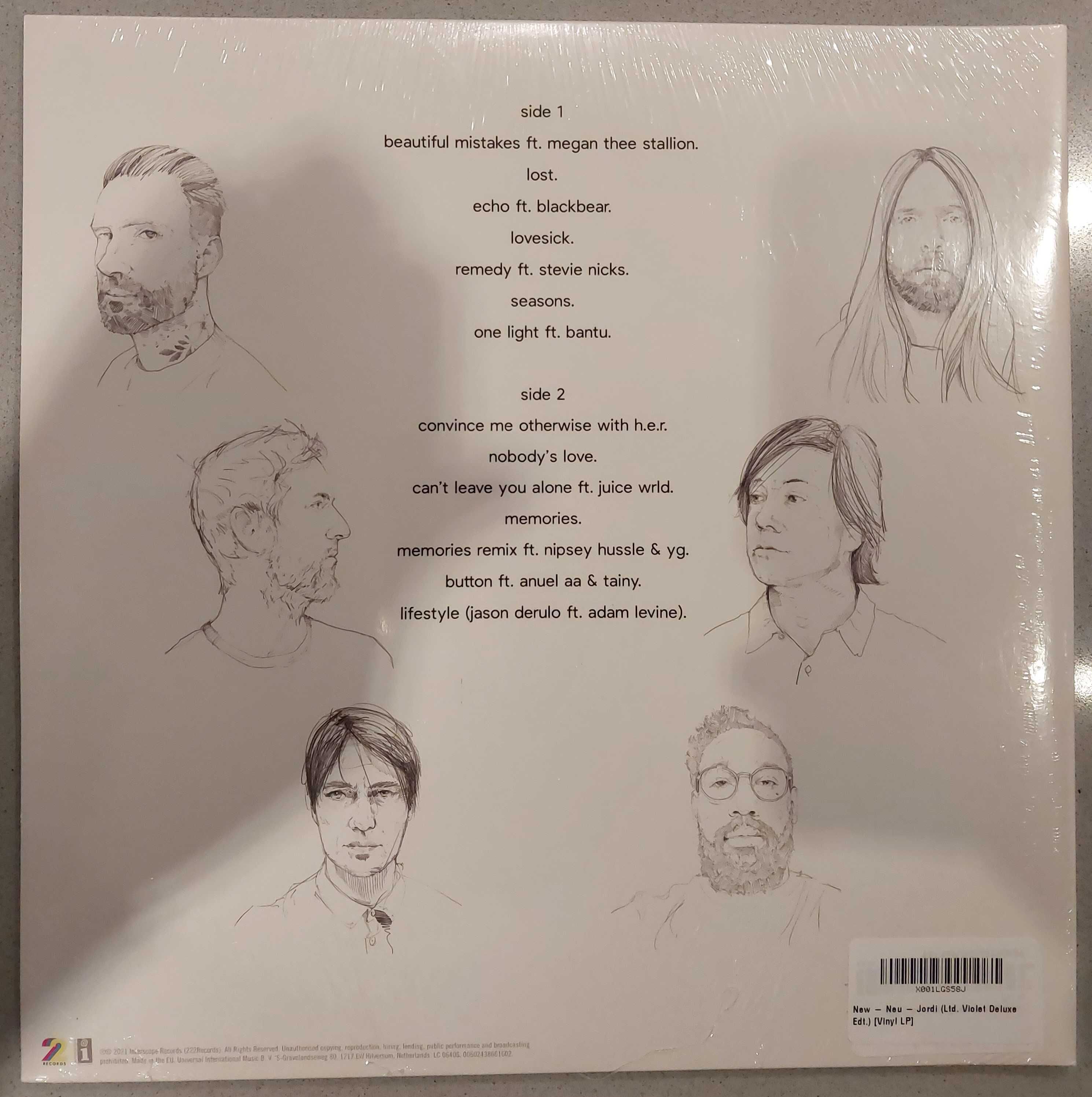 Maroon 5 Jordi Winyl LP 180gr Purple Vinyl nowa w folii
