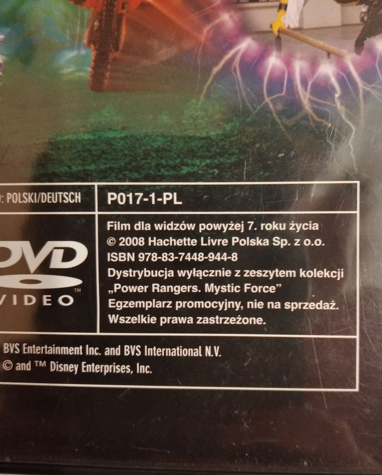Power Rangers Mystic Force film DVD + gratis Pinokio w kosmosie