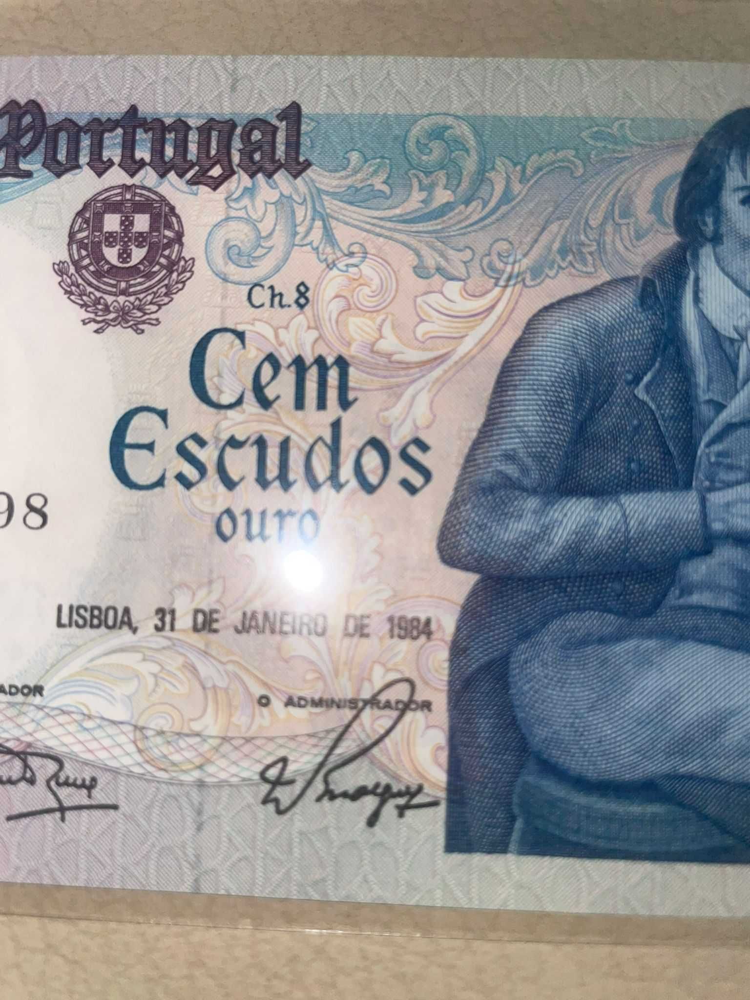 Conjuntos de 8 notas portuguesas "NAO CIRCULADAS"