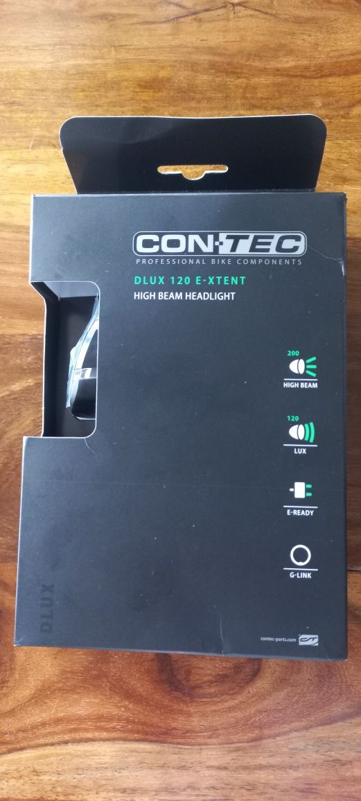 Reflektor, lampa rowerowa przednia Con-Tec Dlux 120 e-xtent
