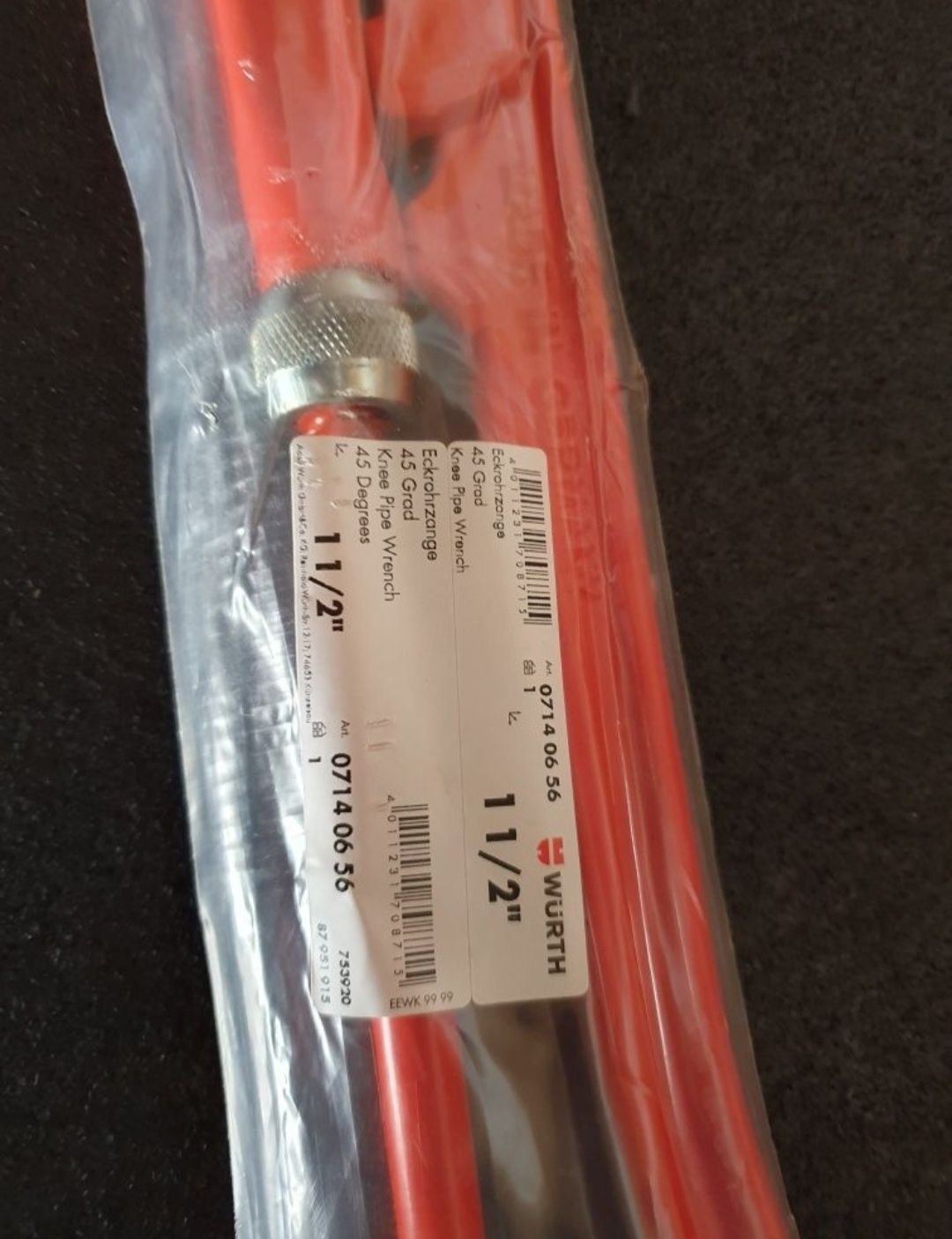 Nowy klucz hydrauliczny Wurth 1 1/2 " , Szwed,  knipex