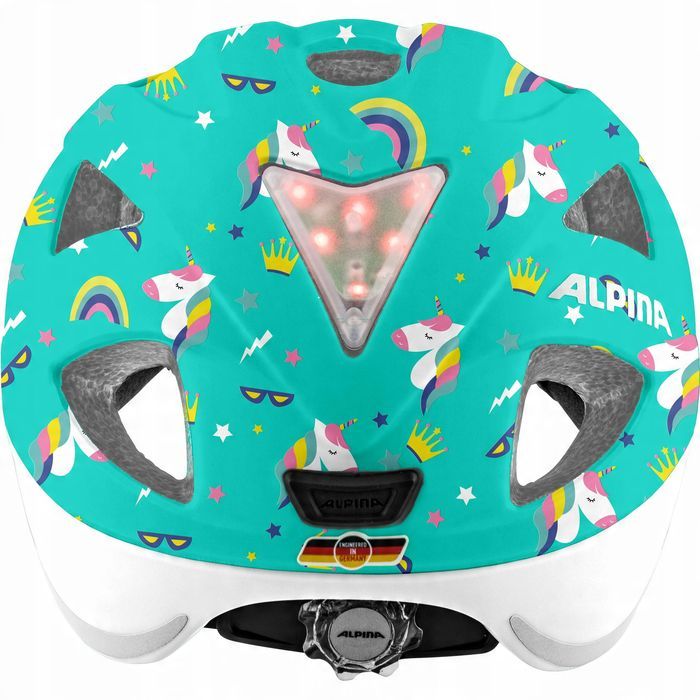 kask rowerowy dziecięcy alpina ximo flash unicorn 45-49cm