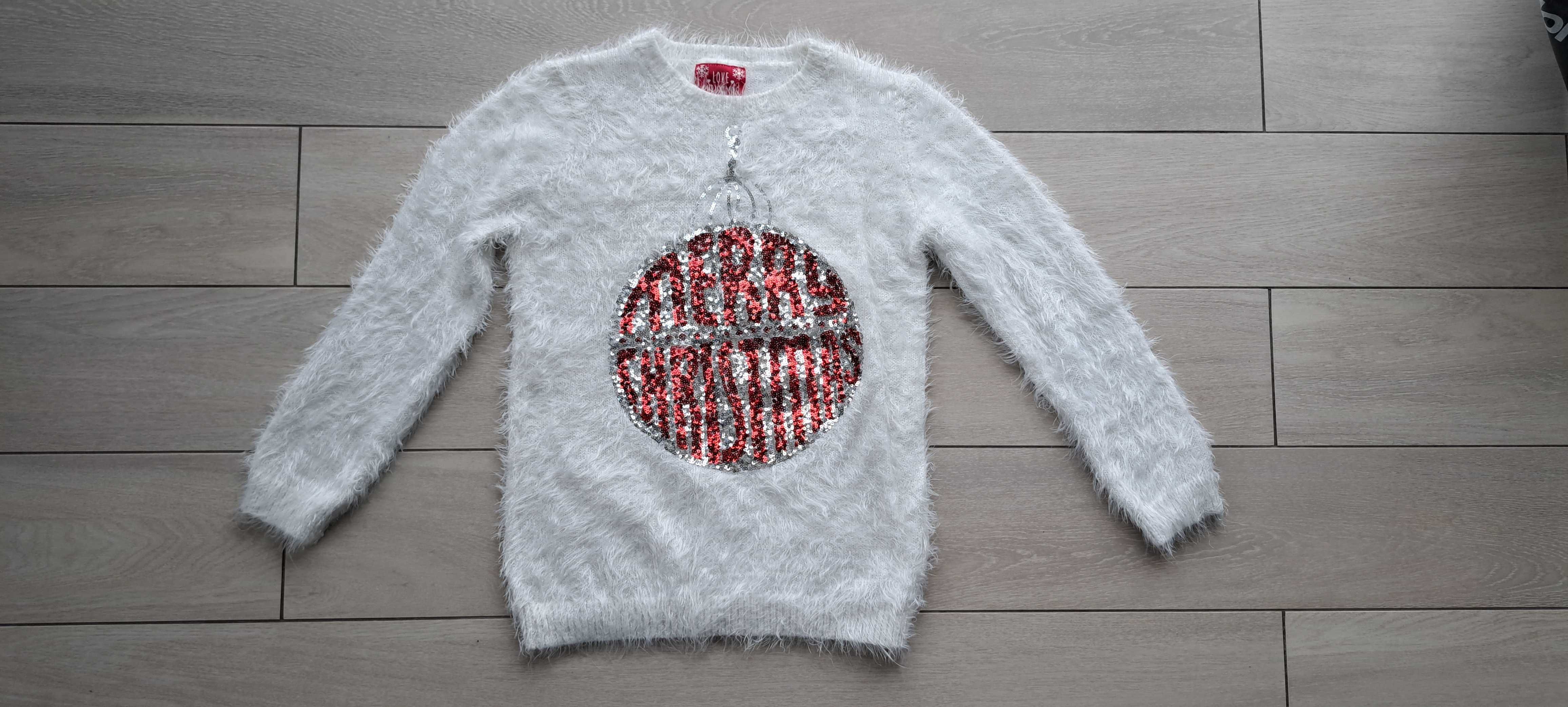 Śliczna bluza/swetr świąteczna 10-11Y wzrost 146cm