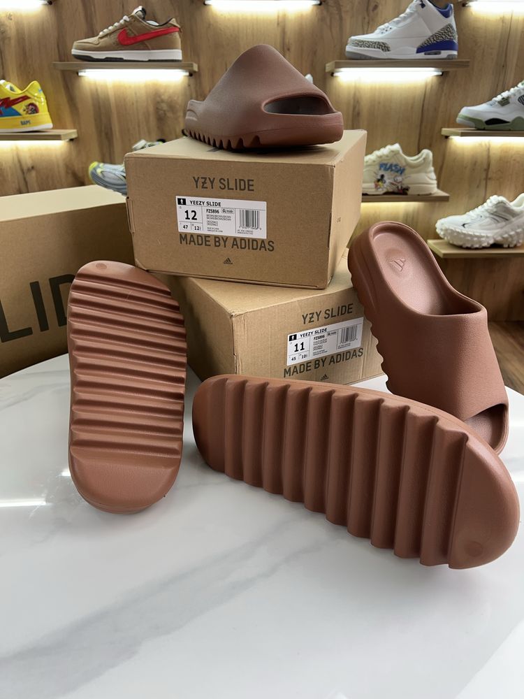 Тапочки Adidas Yeezy Slide Flax Brown