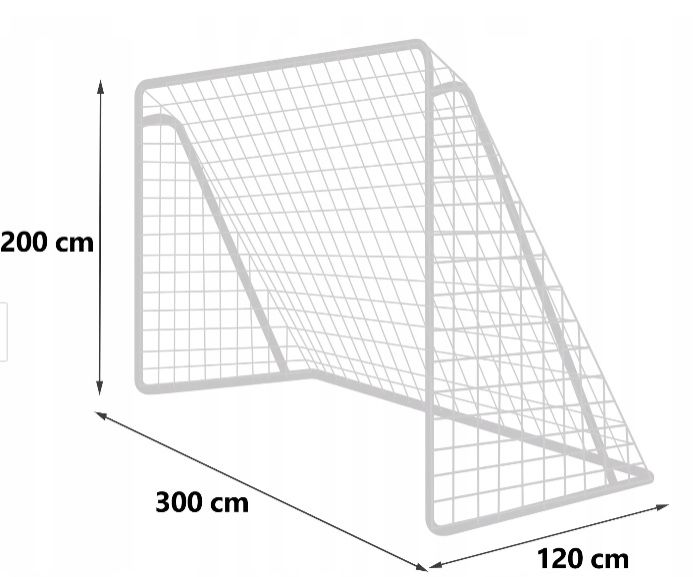 Bramka piłkarska do piłki nożnej duża 300x205x120 cm