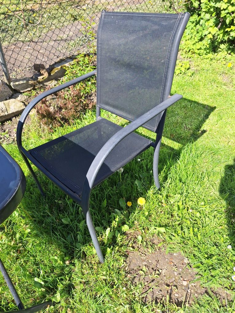 Komplet ogrodowy stolik dwa krzesła