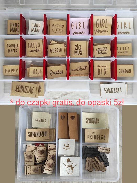 Na wymiar Komplet zimowy prążek polar czapka miś ocieplana komin