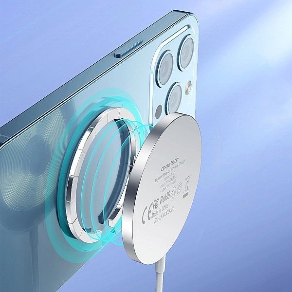Choetech ładowarka indukcyjna 15w z kablem Usb C biała (t518-f)