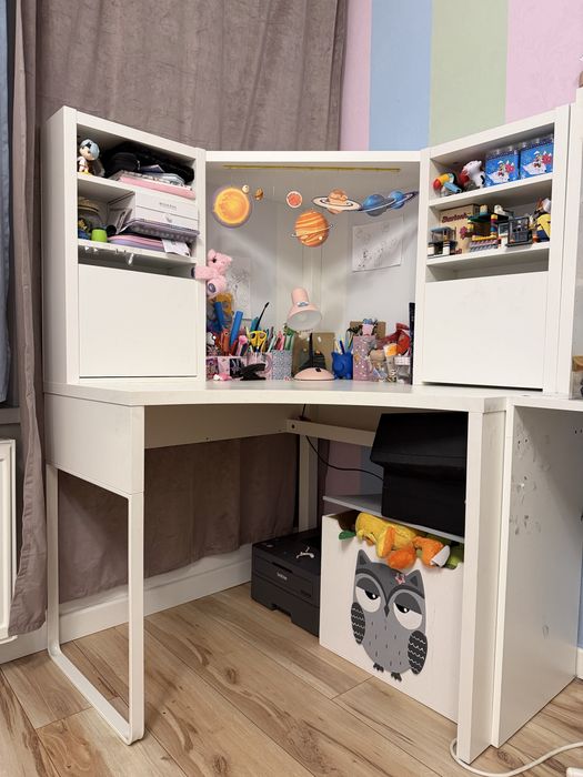 Biurko narożne białe IKEA