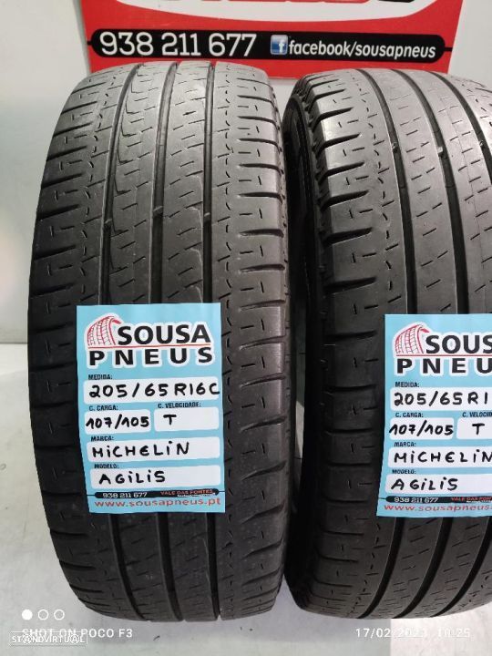 2 pneus semi novos 205-65r16c michelin - oferta dos portes