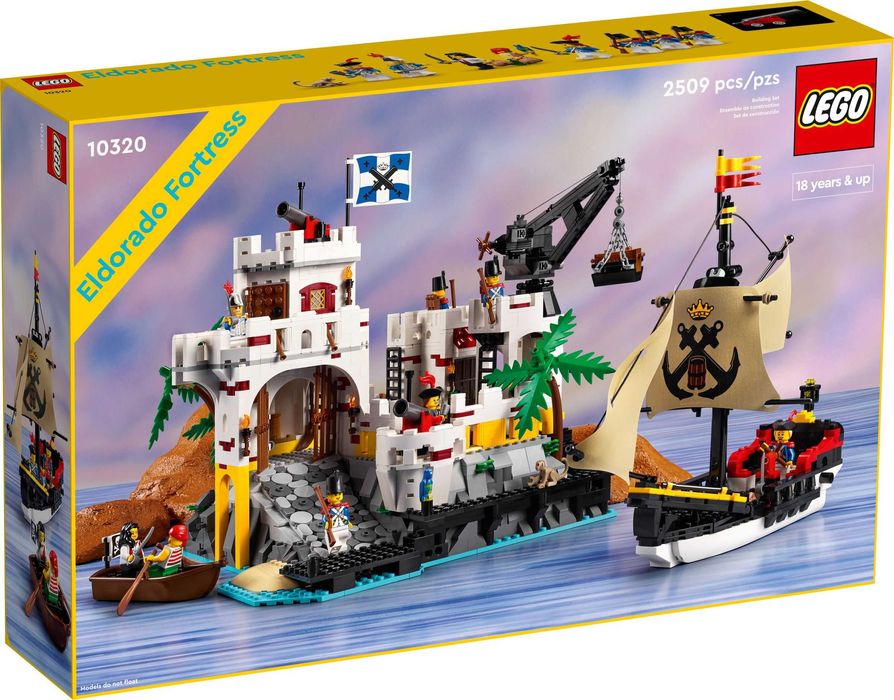 nowe LEGO 10320 ICONS - Twierdza Eldorado MISB /Piraci, statek