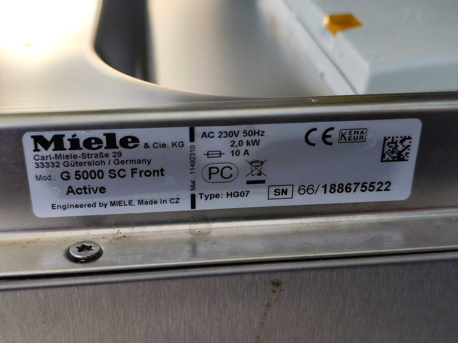 Maquina Lavar Loiça Miele G5000 SC Front