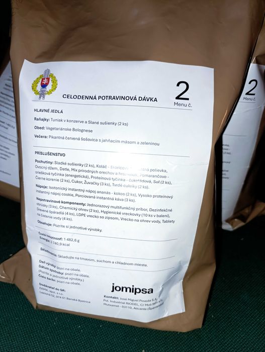 Racja żywnościowa Słowacja 24h