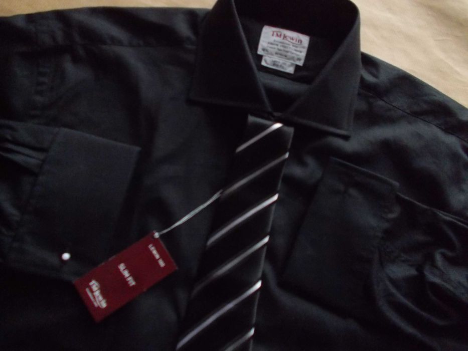 X T.M.LEWIN Premium 2 Fold Nowa Ekskluzywna Koszula Męska L 42 UK