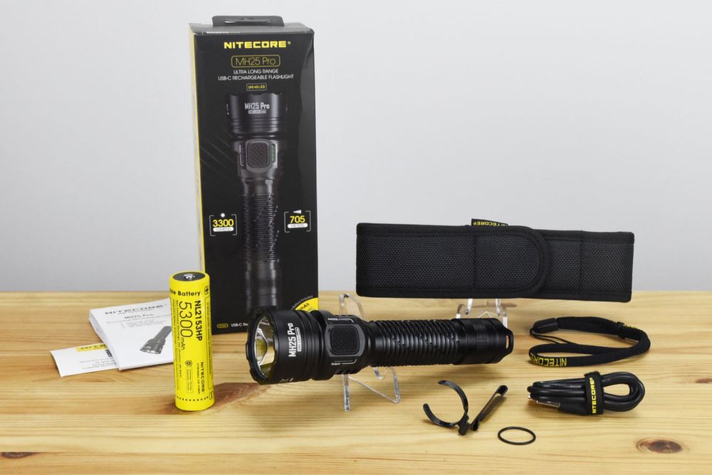 Nitecore MH25 Pro Тактичний Далекобійний Ліхтар 3300 Lumen/USB Type-C