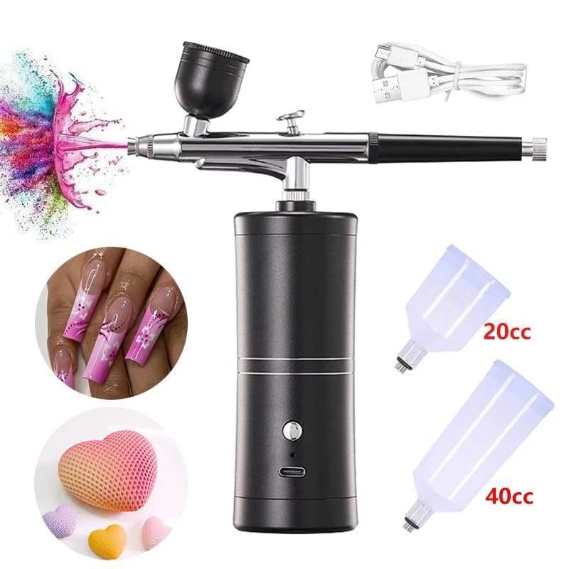 Caneta aerografia com micro compressor