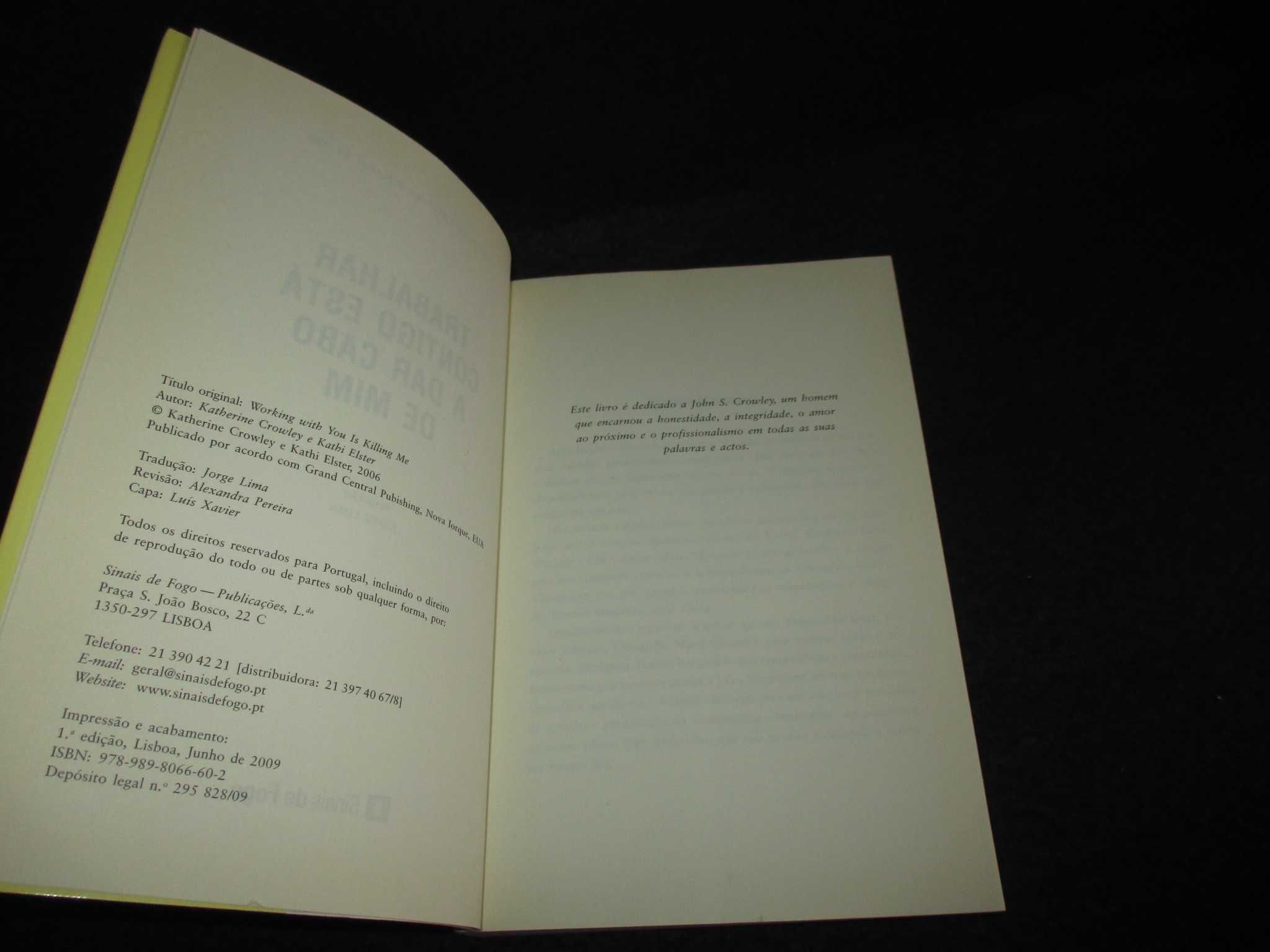 Livro Trabalhar contigo está a dar cabo de mim Katherine Crowley