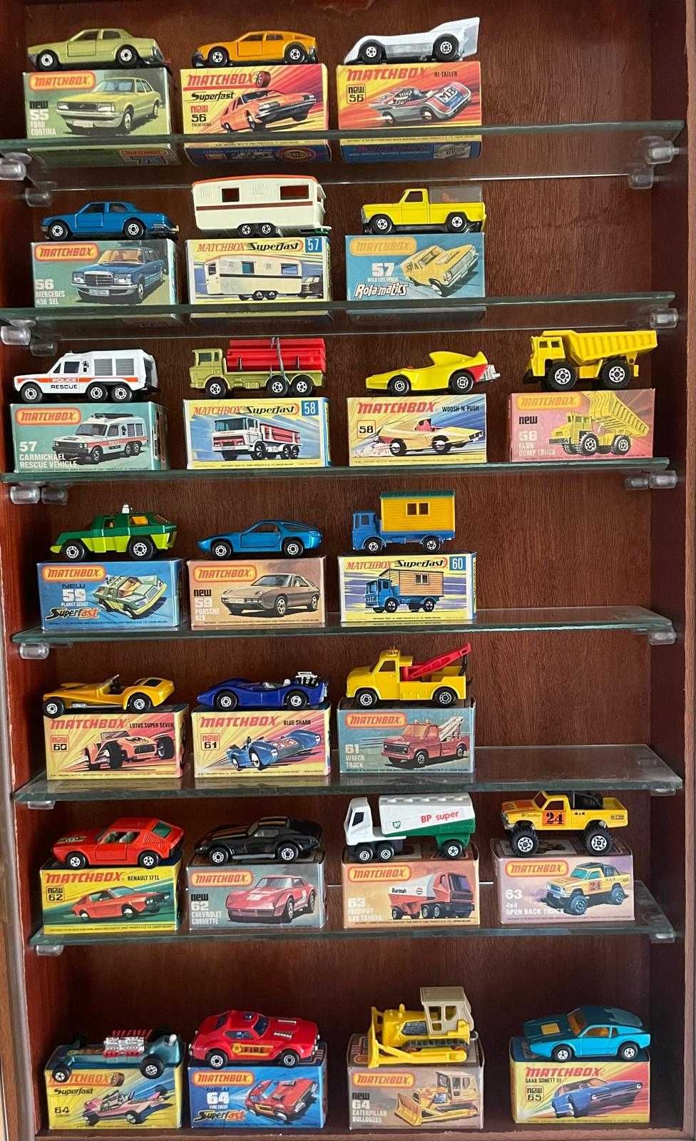 Colecção de carrinhos Matchbox com caixa original da série SuperFast