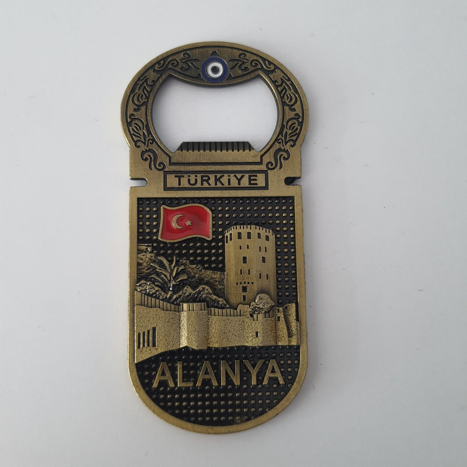 Magnes na lodówkę metalowy Turcja Alanya Otwieracz do butelek NOWY
