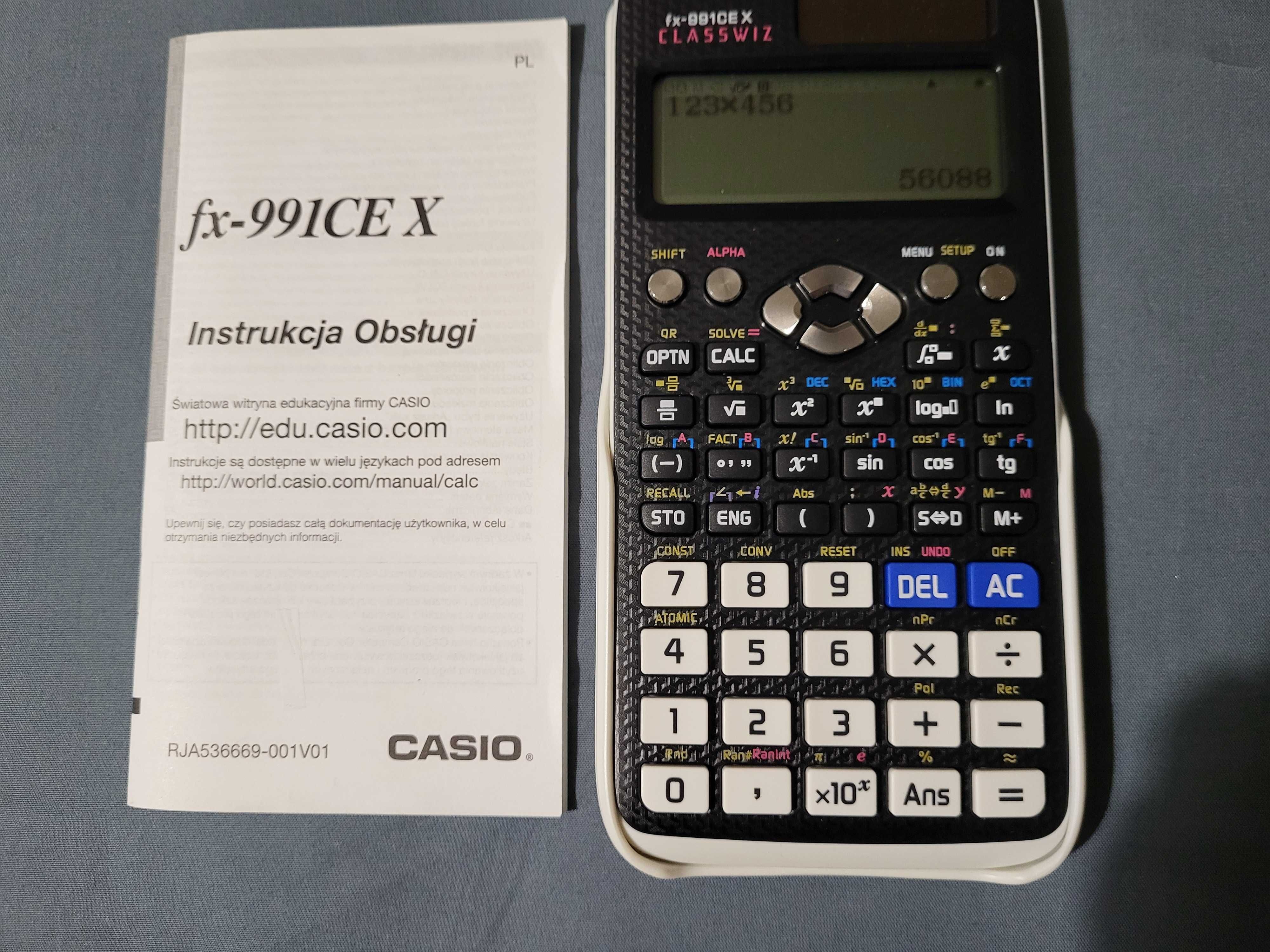 Kalkulator naukowy Casio FX-991CEX - polskie menu