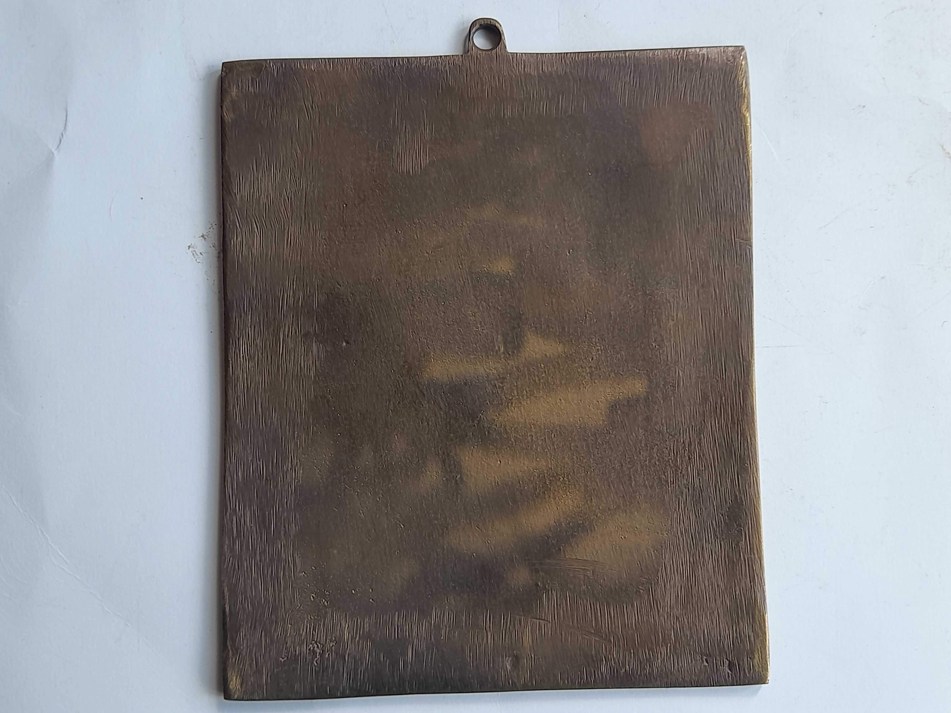Ikona prawosławna Wniebowzięcie Eliasza (mosiądz malowany, 13 cm)