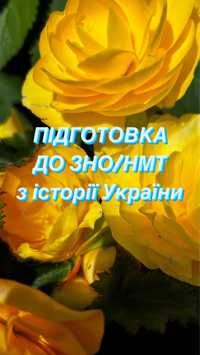 Підговка до НМТ/ЗНОз історії України: професійно та результативно