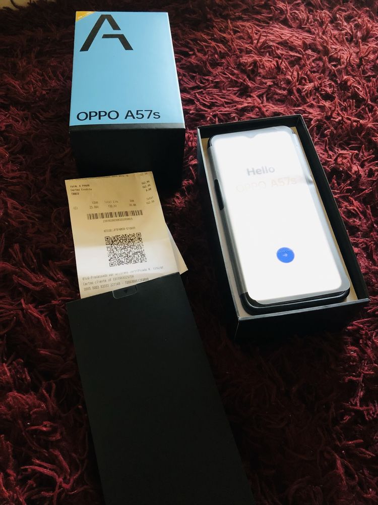 Oppo a57s preto com fatura