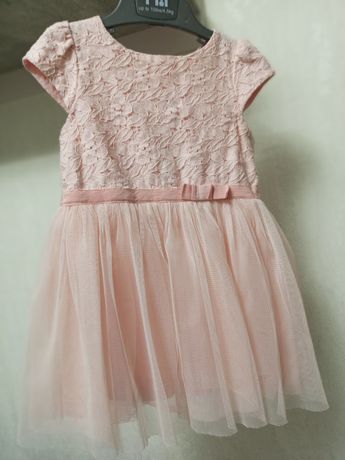 Дитяче святкове плаття, ніжна рожева сукня 6-9 місяців