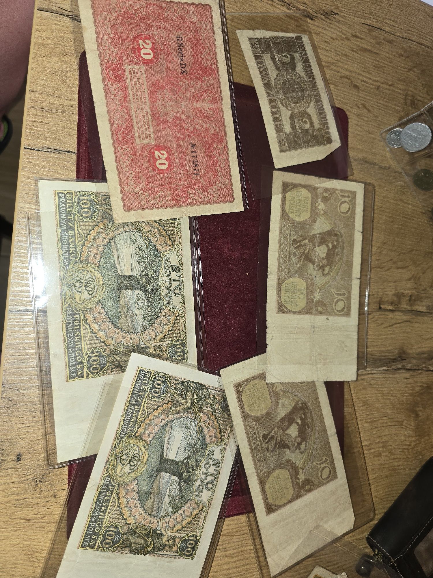 Banknoty PRL, 100 zl 20 marek 10 zl