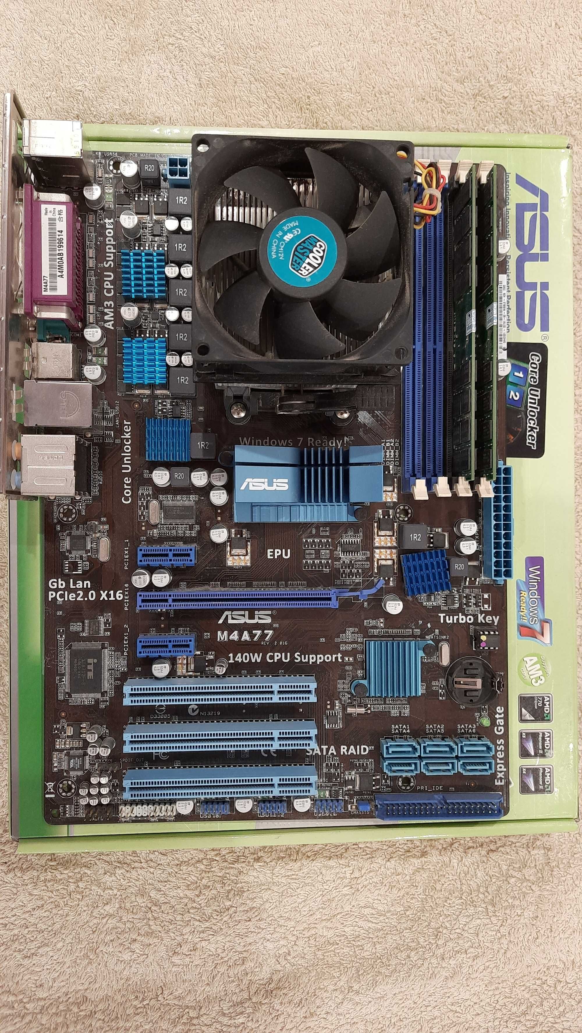 Материнская плата Asus M4A77 + Phenom II X4 550 + 2*4Gb DDR2