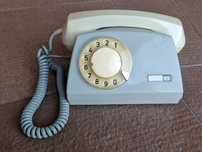 Tarczowy telefon stacjonarny Elektrim Aster 72 PRL retro vintage RWT
