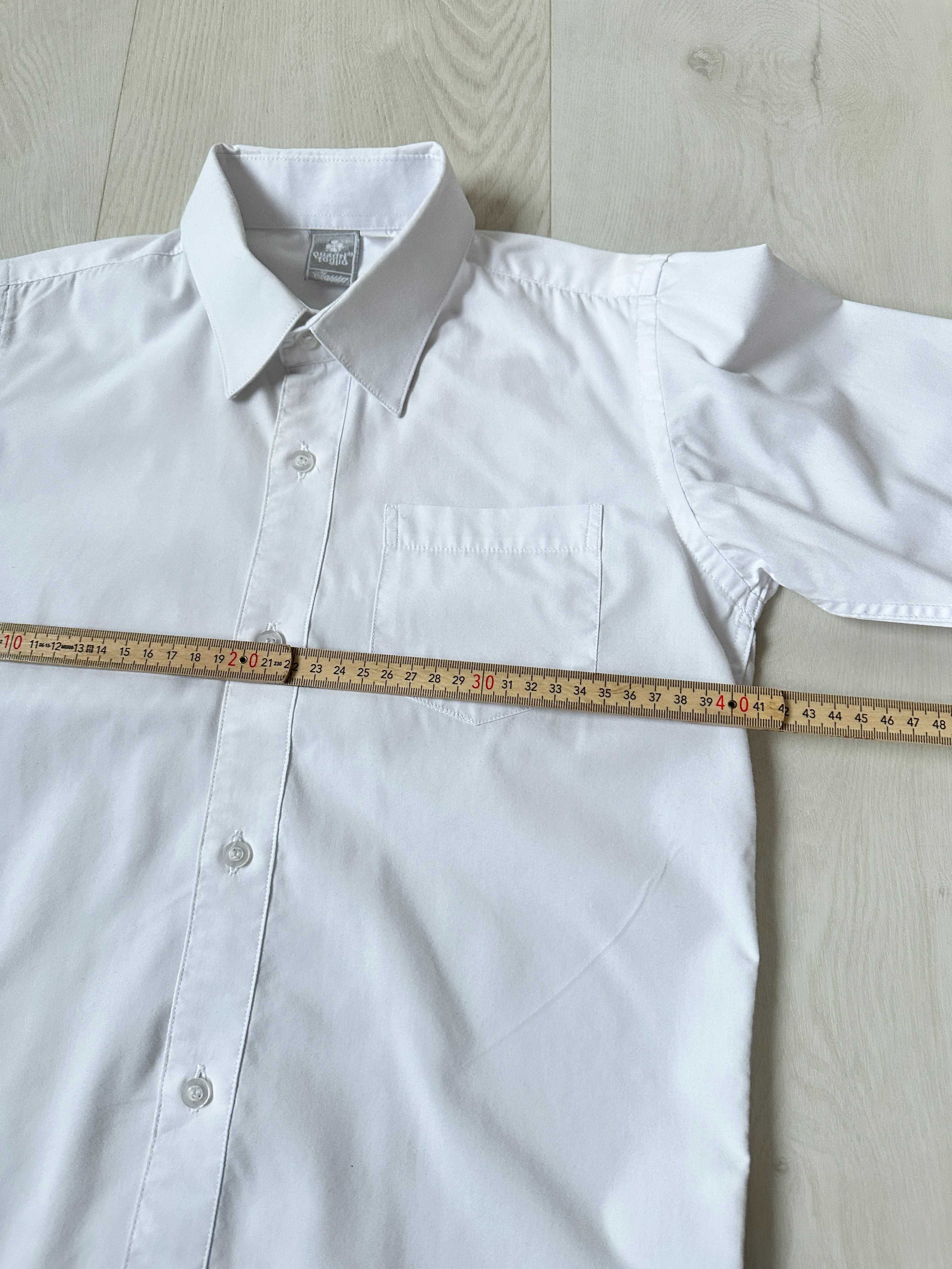 biała koszula na galowo Quadri foglio 140 stan idealny