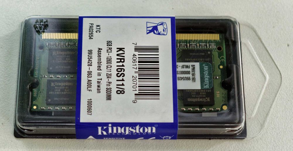 Для ноутбука Kingston SO-DIMM DDR3 8Gb pc3-12800 Новая!