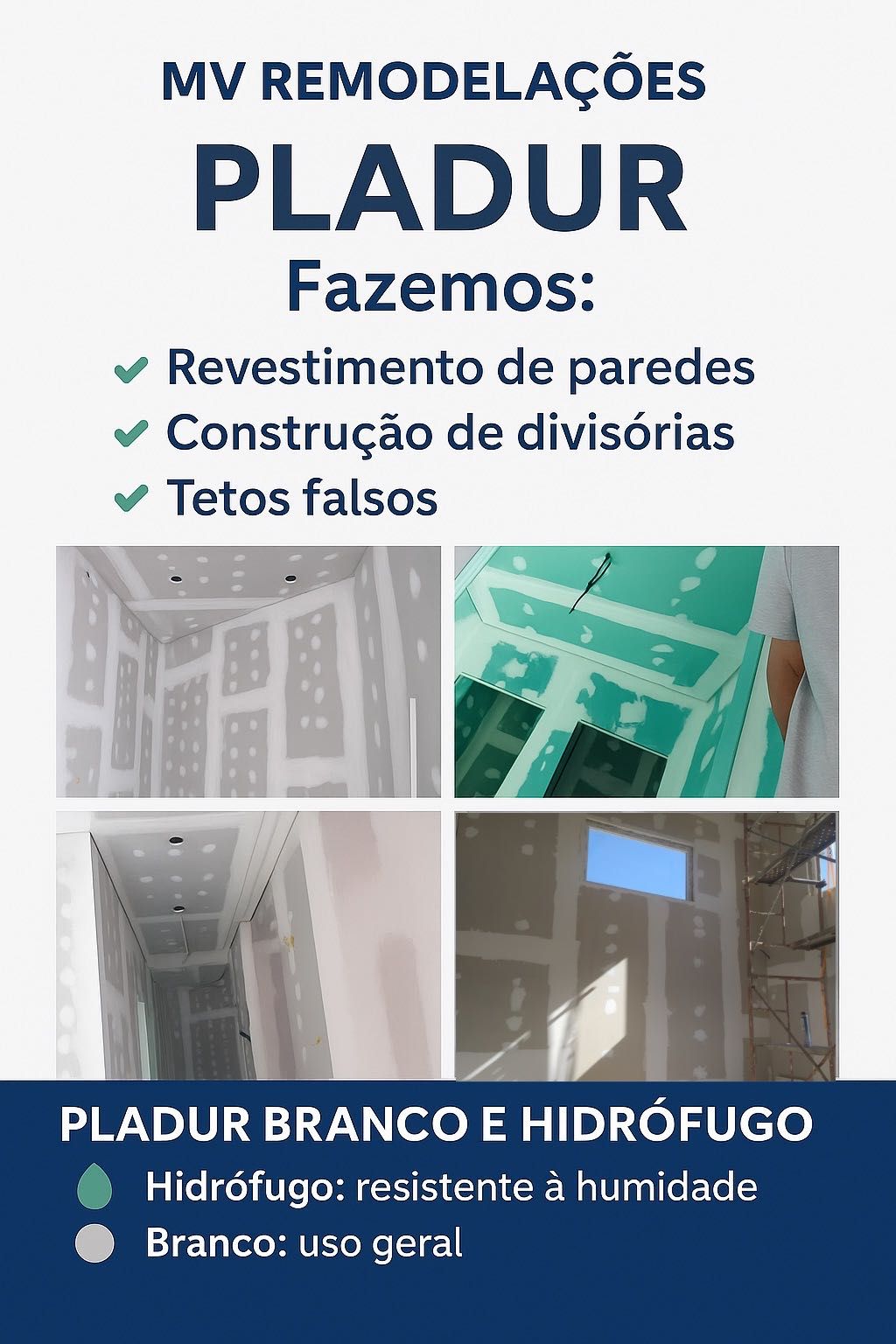 Pladur - Divisórias tetos e revestimentos