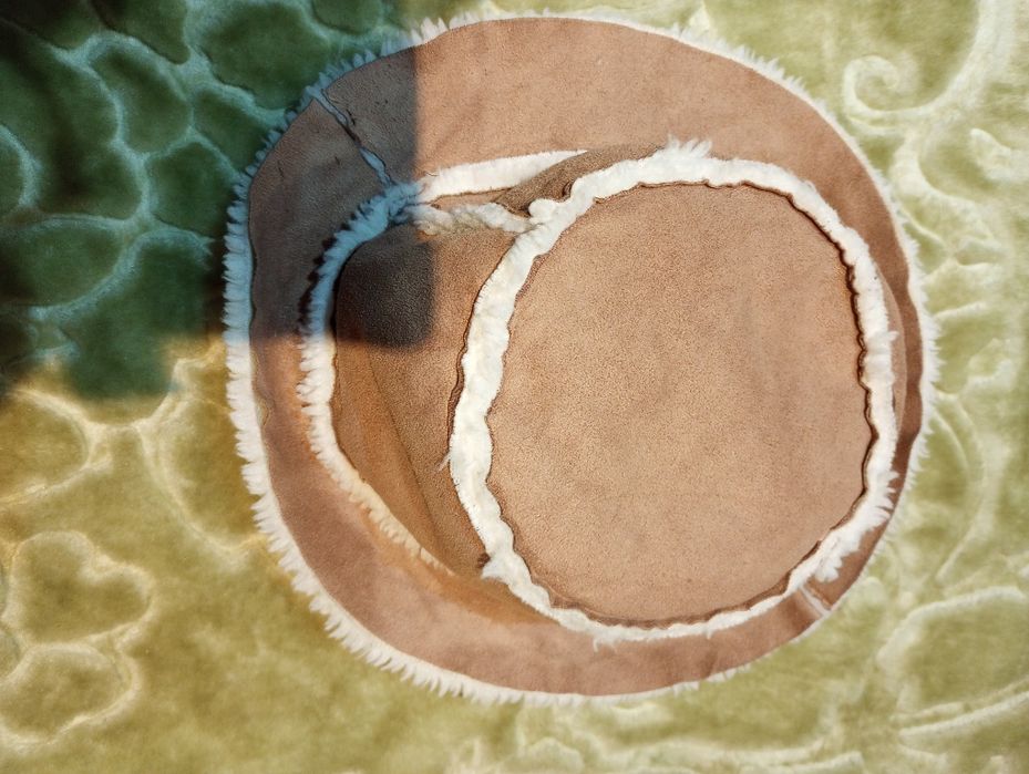 Kapelusz kożuszek wełna futerko 6-10 lat