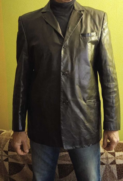 Пиджак кожаный мужской