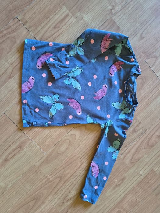 Bluzka dziewczęca z długim rękawem 110 (2 sztuki)