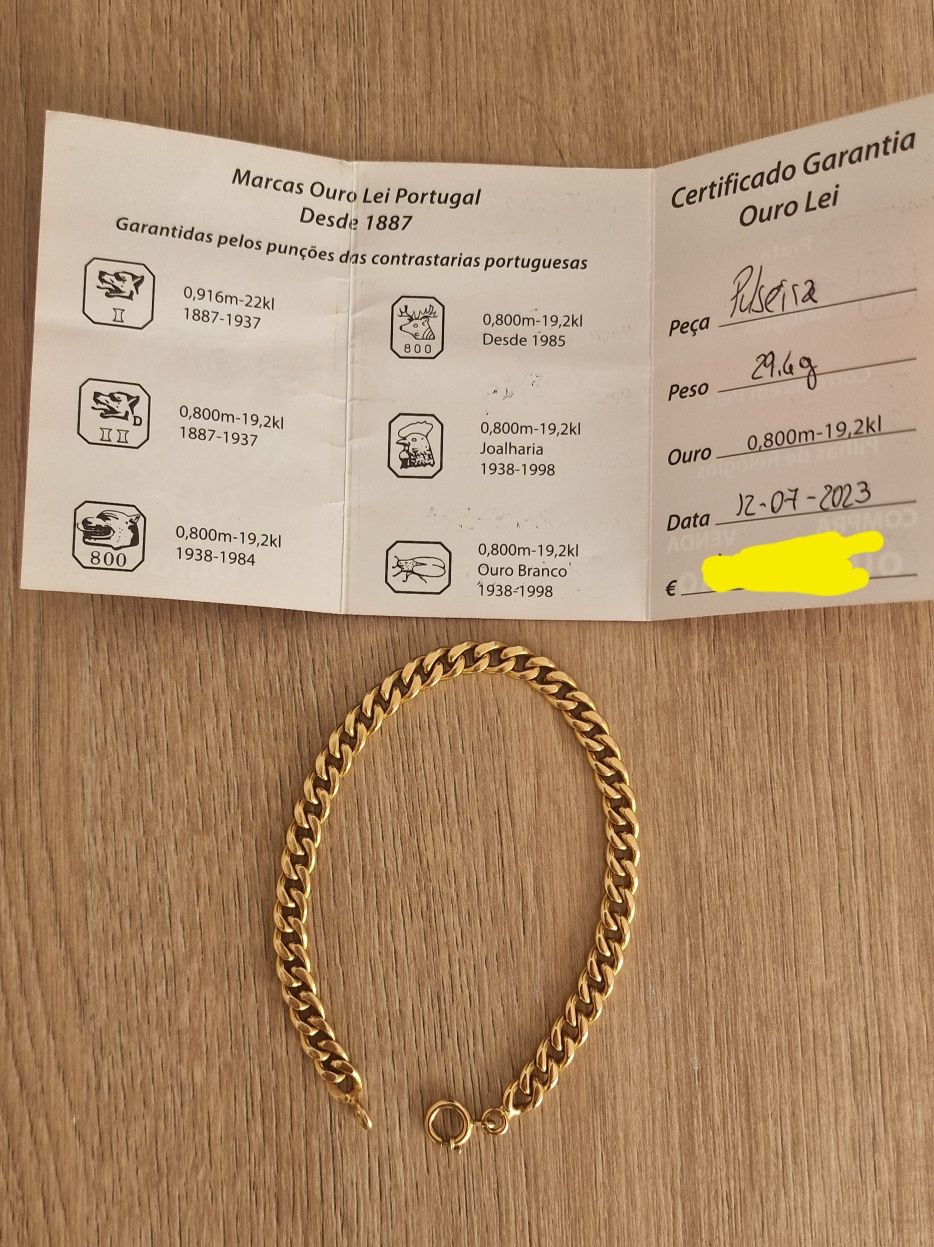 Pulseira em Ouro 19.2K + Fatura