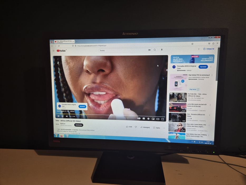 Zestaw komputerowy stacjonarny PC do Internetu, worda, excela monitor