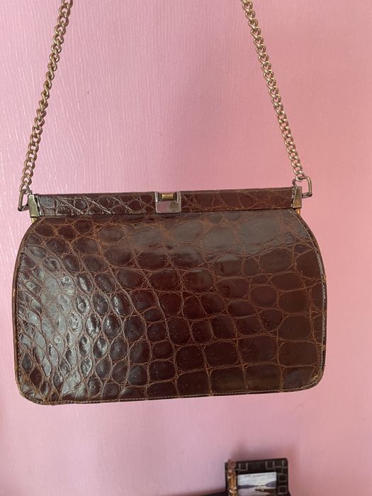 Винтажная сумка из кожи крокодила
