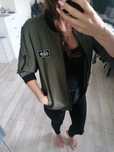 Cienka bluza khaki bomberka Sinsay xs