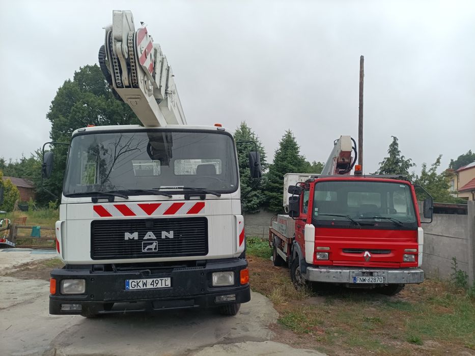 Podnośnik koszowy wynajem 22m i 34m zwyżka